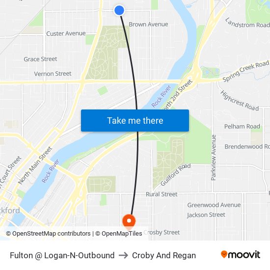 Fulton @ Logan-N-Outbound to Croby And Regan map