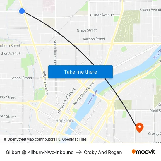 Gilbert @ Kilburn-Nwc-Inbound to Croby And Regan map