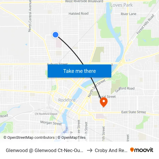 Glenwood @ Glenwood Ct-Nec-Outbound to Croby And Regan map