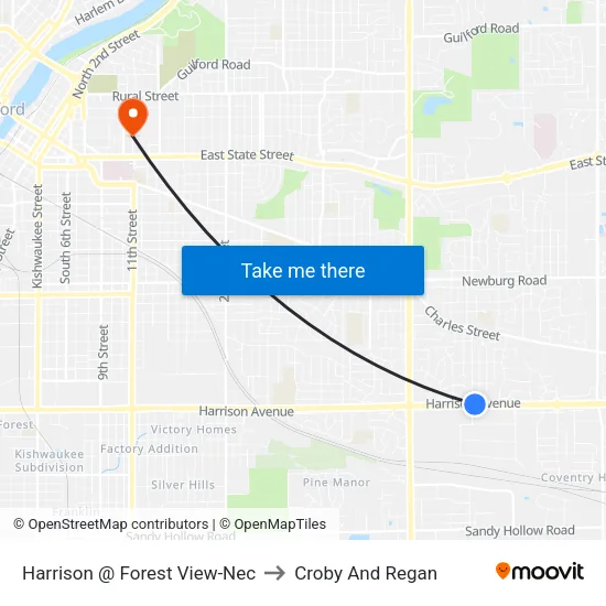 Harrison @ Forest View-Nec to Croby And Regan map