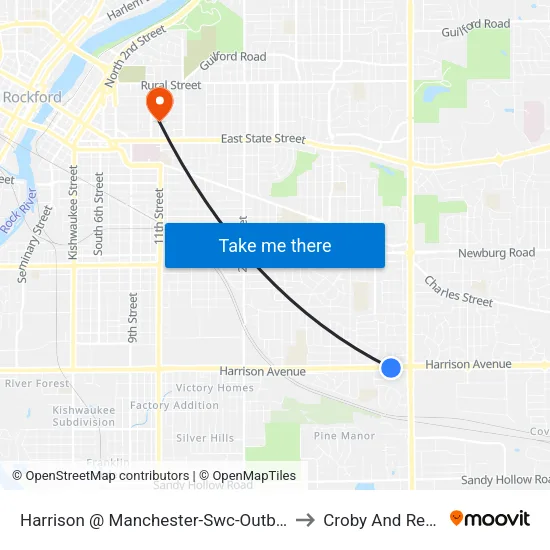 Harrison @ Manchester-Swc-Outbound to Croby And Regan map