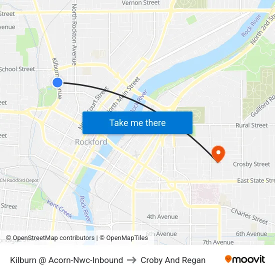 Kilburn @ Acorn-Nwc-Inbound to Croby And Regan map