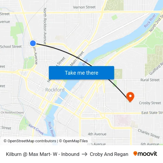 Kilburn @ Max Mart- W - Inbound to Croby And Regan map