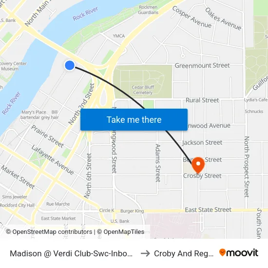 Madison @ Verdi Club-Swc-Inbound to Croby And Regan map
