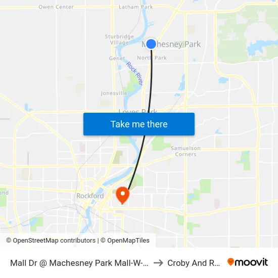 Mall Dr @ Machesney Park Mall-W-Inbound to Croby And Regan map