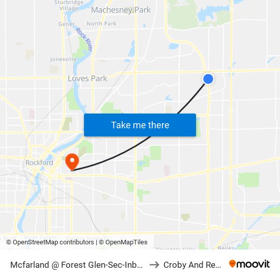 Mcfarland @ Forest Glen-Sec-Inbound to Croby And Regan map