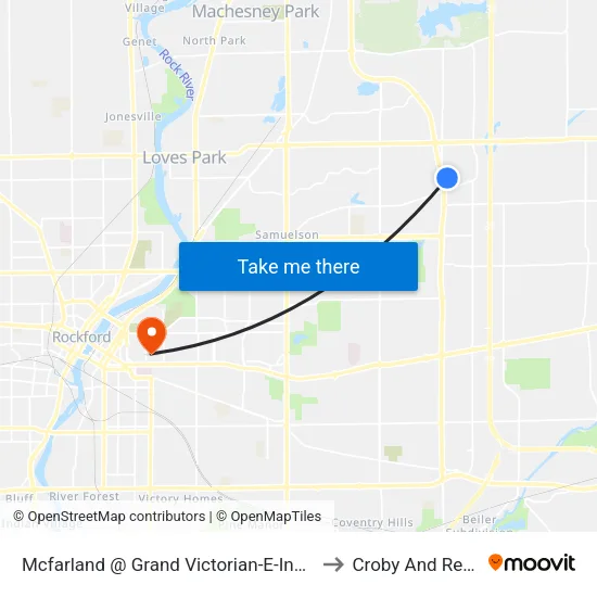 Mcfarland @ Grand Victorian-E-Inbound to Croby And Regan map