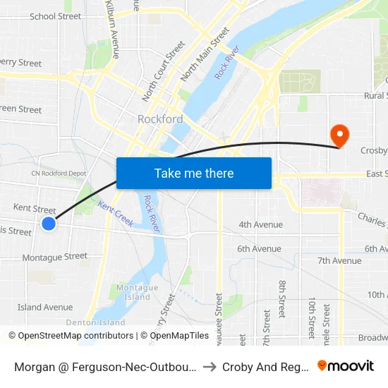 Morgan @ Ferguson-Nec-Outbound to Croby And Regan map