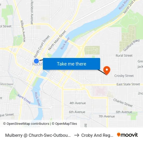 Mulberry @ Church-Swc-Outbound to Croby And Regan map