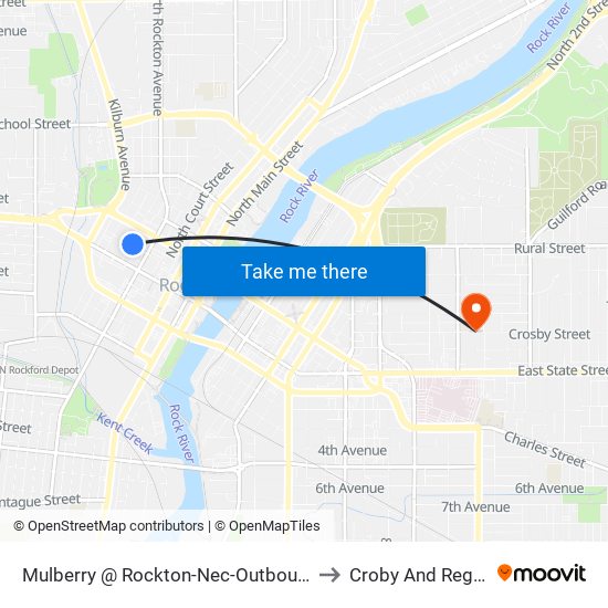 Mulberry @ Rockton-Nec-Outbound to Croby And Regan map