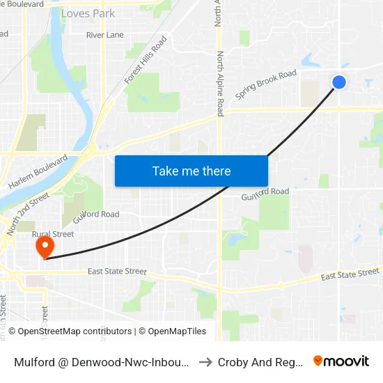 Mulford @ Denwood-Nwc-Inbound to Croby And Regan map