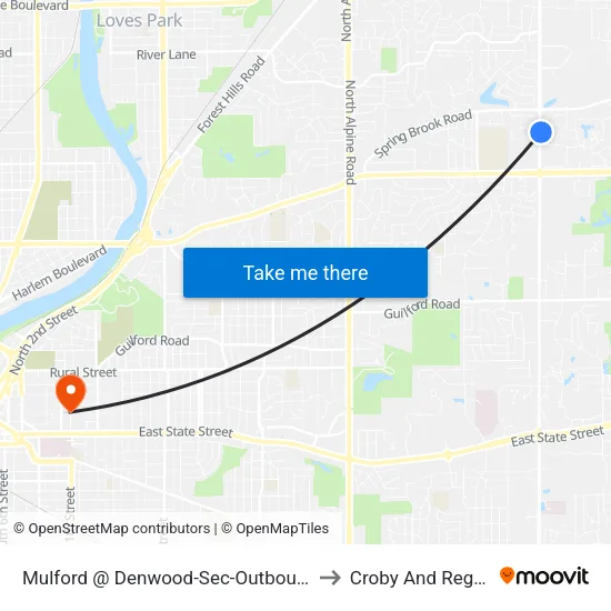 Mulford @ Denwood-Sec-Outbound to Croby And Regan map