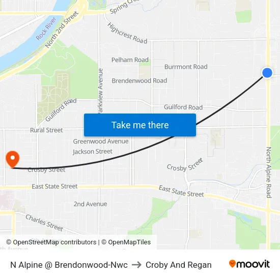N Alpine @ Brendonwood-Nwc to Croby And Regan map