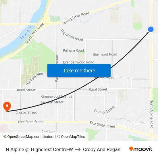 N Alpine @ Highcrest Centre-W to Croby And Regan map