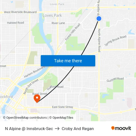 N Alpine @ Innsbruck-Sec to Croby And Regan map