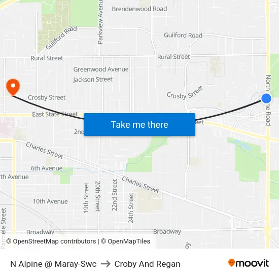 N Alpine @ Maray-Swc to Croby And Regan map