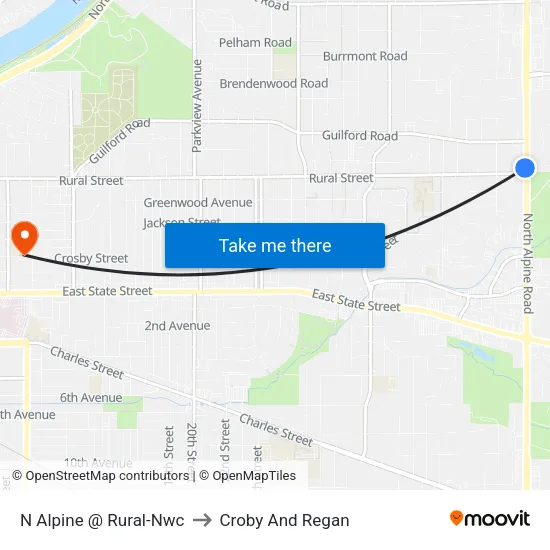 N Alpine @ Rural-Nwc to Croby And Regan map