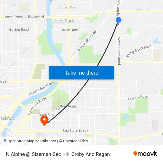 N Alpine @ Siseman-Sec to Croby And Regan map