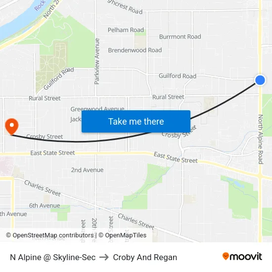 N Alpine @ Skyline-Sec to Croby And Regan map