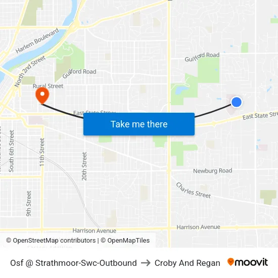 Osf @ Strathmoor-Swc-Outbound to Croby And Regan map
