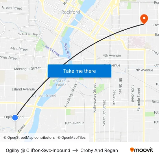 Ogilby @ Clifton-Swc-Inbound to Croby And Regan map
