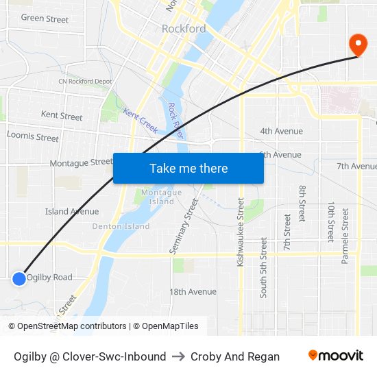 Ogilby @ Clover-Swc-Inbound to Croby And Regan map