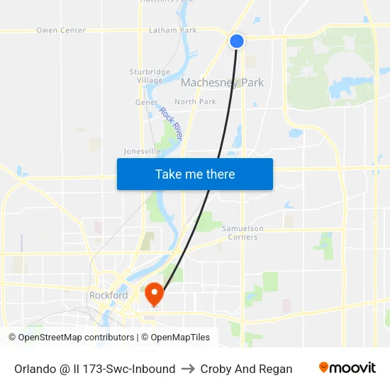 Orlando @ Il 173-Swc-Inbound to Croby And Regan map