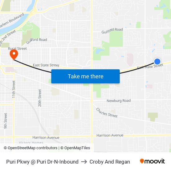 Puri Pkwy @ Puri Dr-N-Inbound to Croby And Regan map