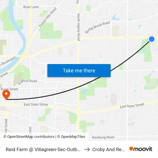 Reid Farm @ Villagreen-Sec-Outbound to Croby And Regan map
