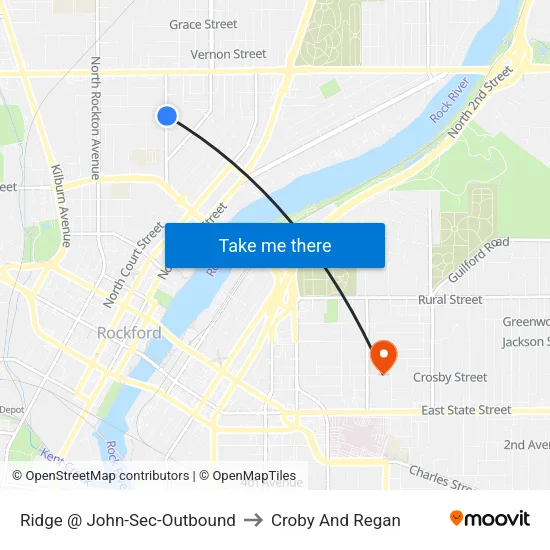 Ridge @ John-Sec-Outbound to Croby And Regan map
