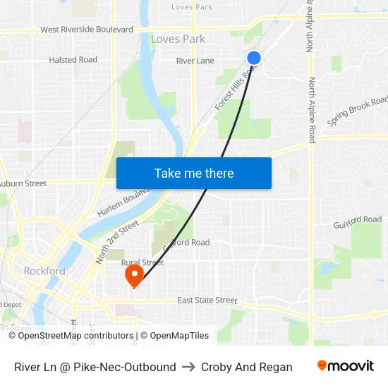 River Ln @ Pike-Nec-Outbound to Croby And Regan map