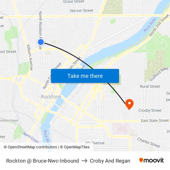 Rockton @ Bruce-Nwc-Inbound to Croby And Regan map