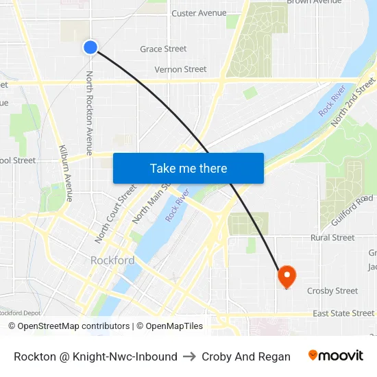 Rockton @ Knight-Nwc-Inbound to Croby And Regan map