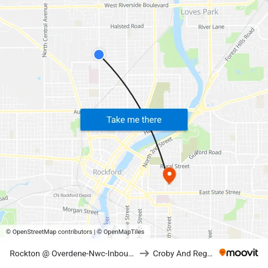 Rockton @ Overdene-Nwc-Inbound to Croby And Regan map