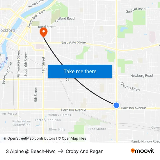 S Alpine @ Beach-Nwc to Croby And Regan map