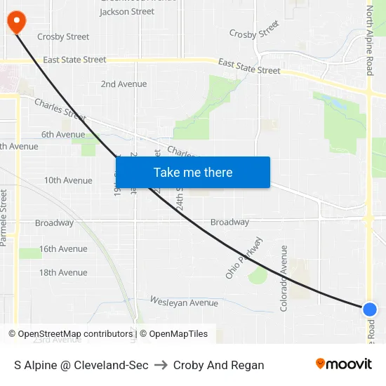 S Alpine @ Cleveland-Sec to Croby And Regan map
