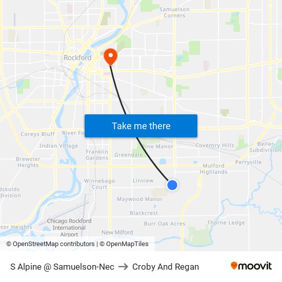 S Alpine @ Samuelson-Nec to Croby And Regan map