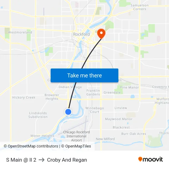 S Main @ Il 2 to Croby And Regan map