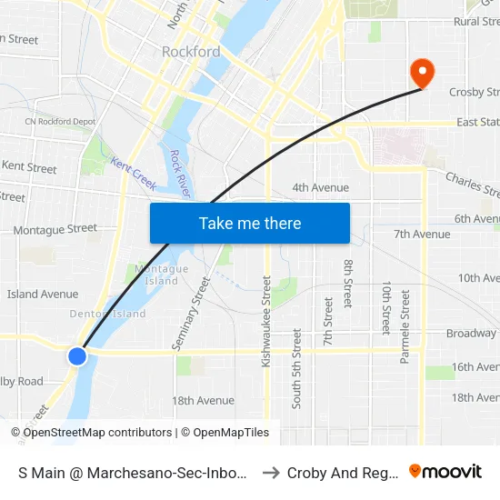 S Main @ Marchesano-Sec-Inbound to Croby And Regan map