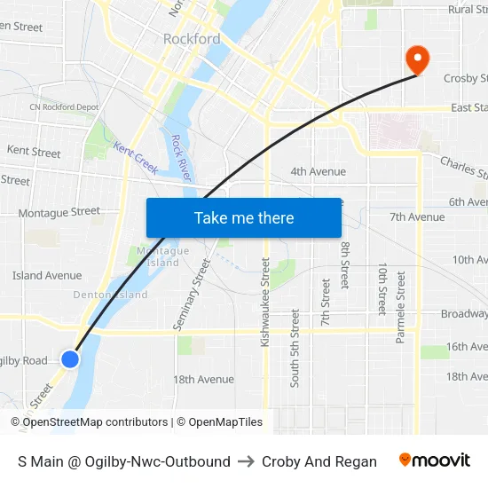 S Main @ Ogilby-Nwc-Outbound to Croby And Regan map