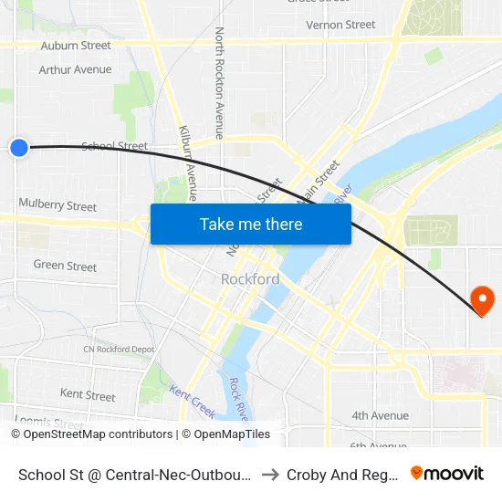 School St @ Central-Nec-Outbound to Croby And Regan map