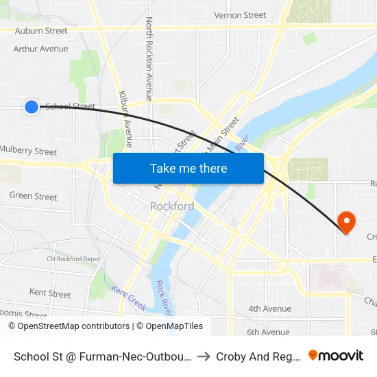 School St @ Furman-Nec-Outbound to Croby And Regan map