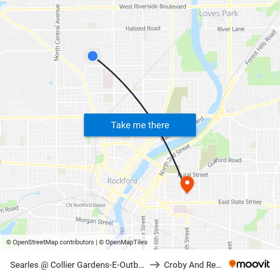 Searles @ Collier Gardens-E-Outbound to Croby And Regan map