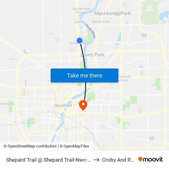 Shepard Trail @ Shepard Trail-Nwc-Inbound to Croby And Regan map