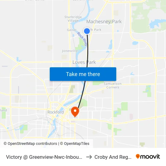 Victory @ Greenview-Nwc-Inbound to Croby And Regan map