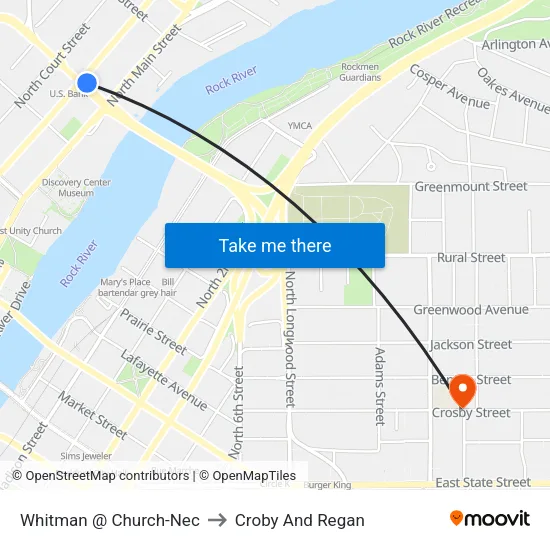Whitman @ Church-Nec to Croby And Regan map