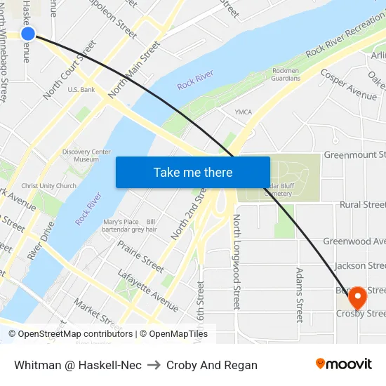 Whitman @ Haskell-Nec to Croby And Regan map