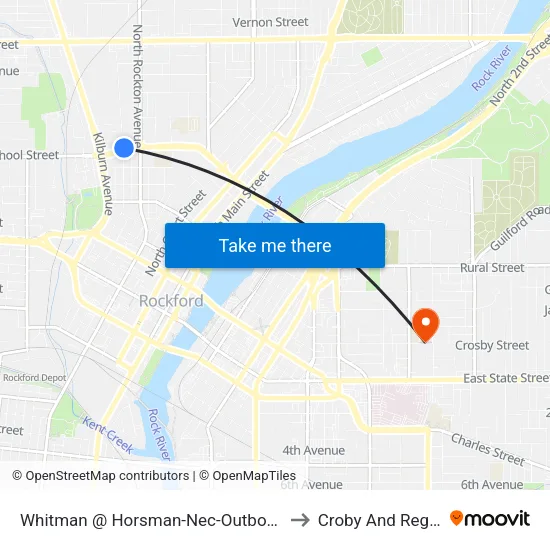 Whitman @ Horsman-Nec-Outbound to Croby And Regan map