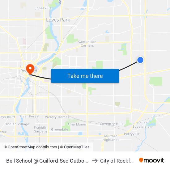 Bell School @ Guilford-Sec-Outbound to City of Rockford map