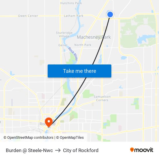 Burden @ Steele-Nwc to City of Rockford map